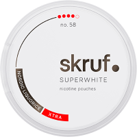 Skruf Superwhite no.58 Nordic Liquorice Xtra Strong