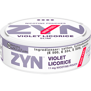ZYN Slim Violet Licorice Extra Strong Front